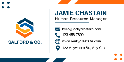 Blue and Orange Firma Email professionale
